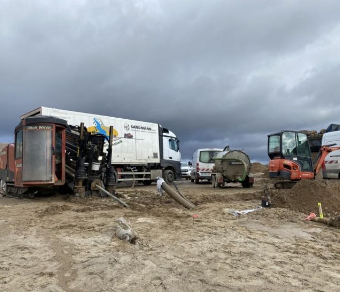 Mit Spezialequipment konnten 3,5 Leitungskilometer im (Foto: Sandmann Infrastruktur GmbH .  vitronet Gruppe)